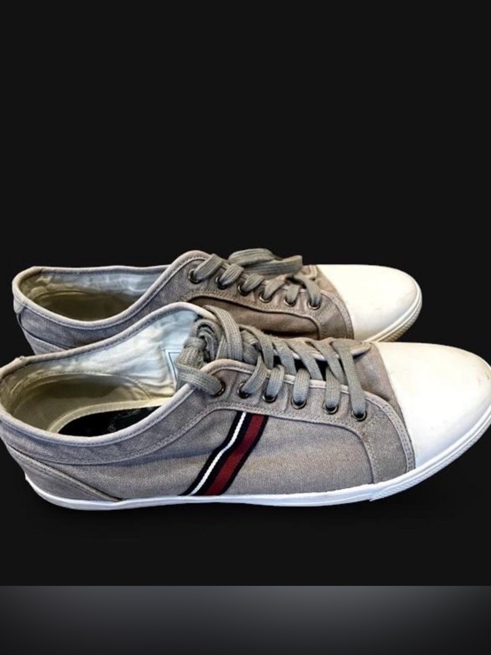 Ben Sherman Men’s Gray Canvas Sneakers low Top shoes Size 13
